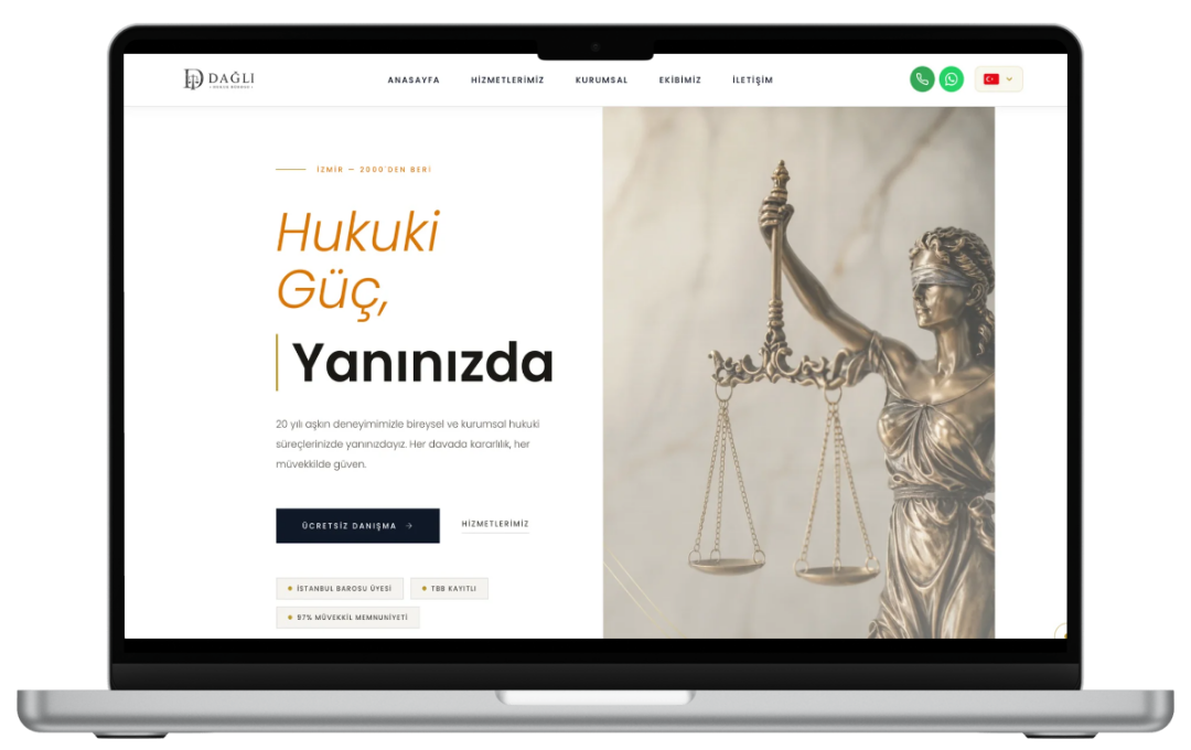 Dağlı Hukuk Bürosu – SEO Odaklı Kurumsal Web Platformu
